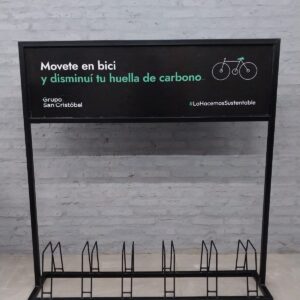 Estacion con cartel (6 bicicletas)