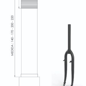 Horquilla Nottingham 1" Rosca rodado 28 ( v brake )